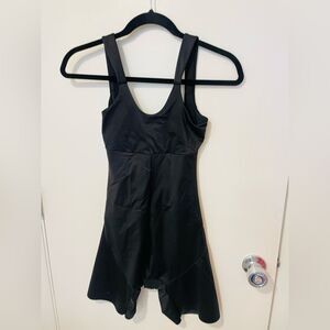 TC Fine Intimates black Firm Control Open-Bust One piece Bodysuit sz L shapewear